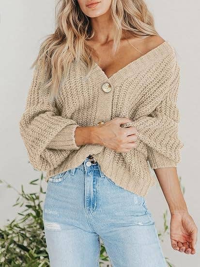 Chunky Knit Button Cardigan