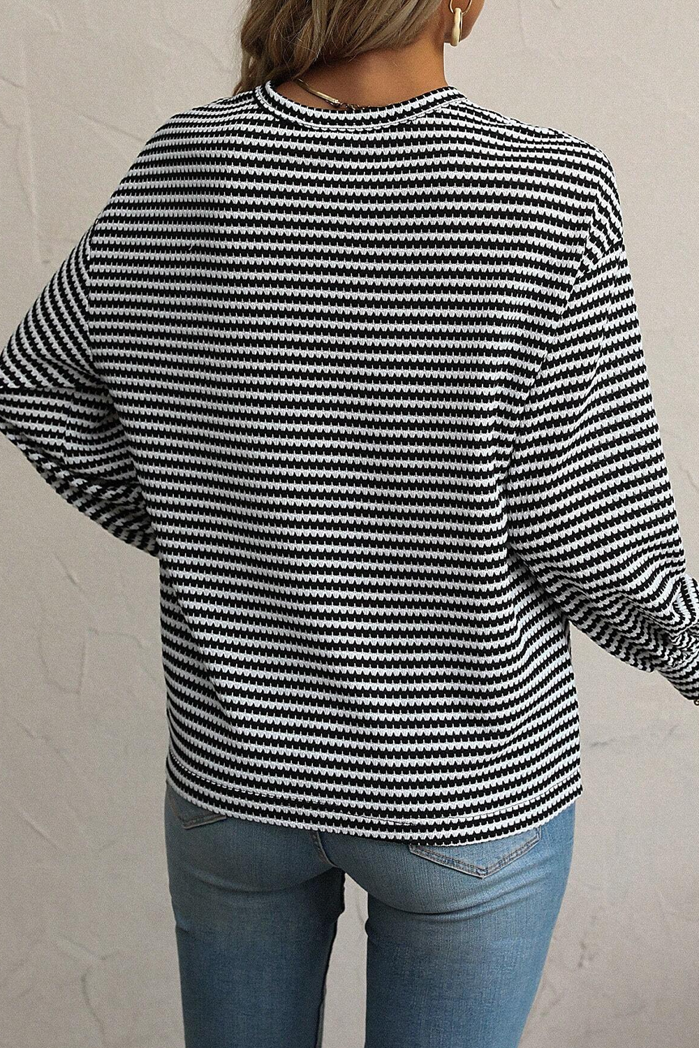 Striped Drop Shoulder Top