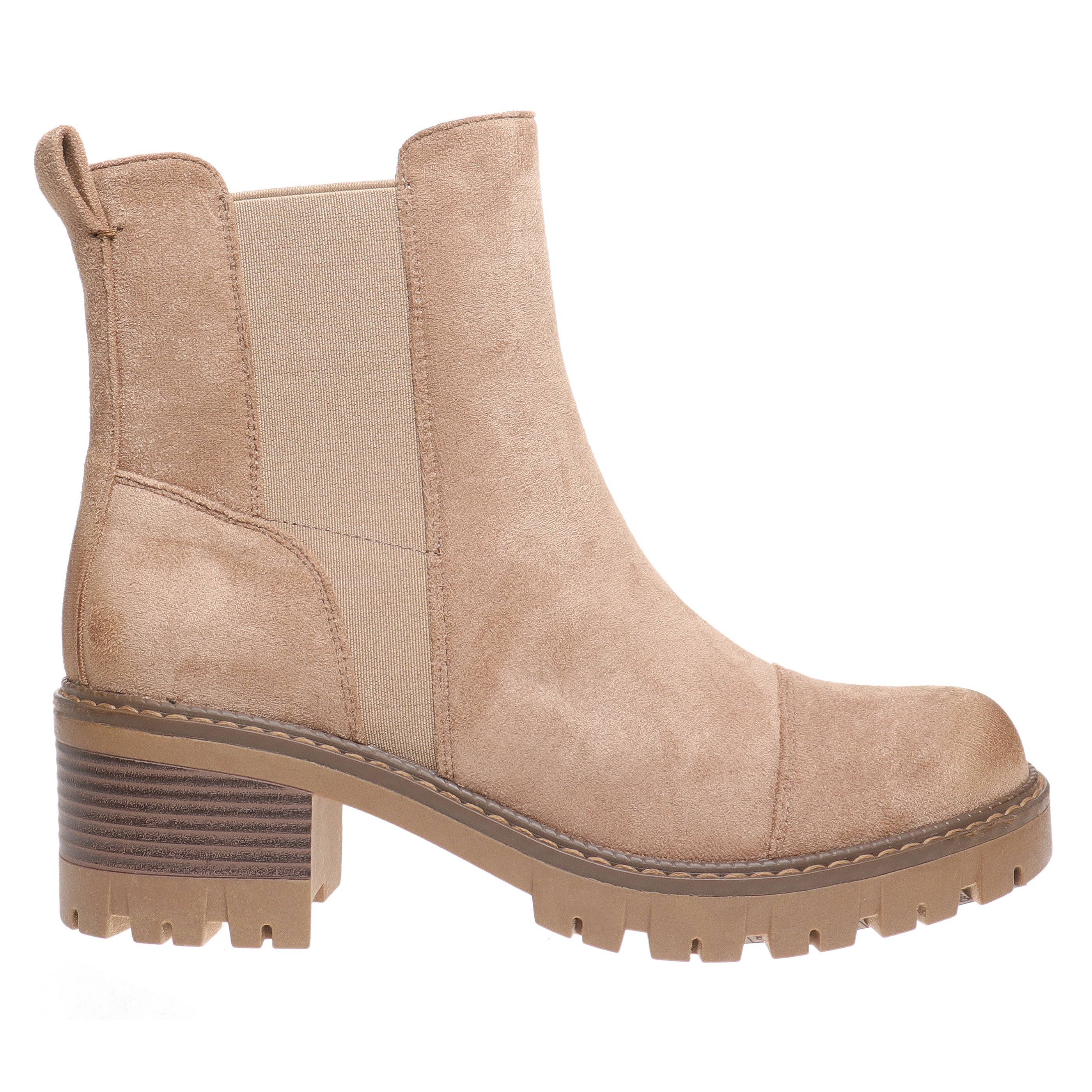 Taupe Suede Ankle Boots