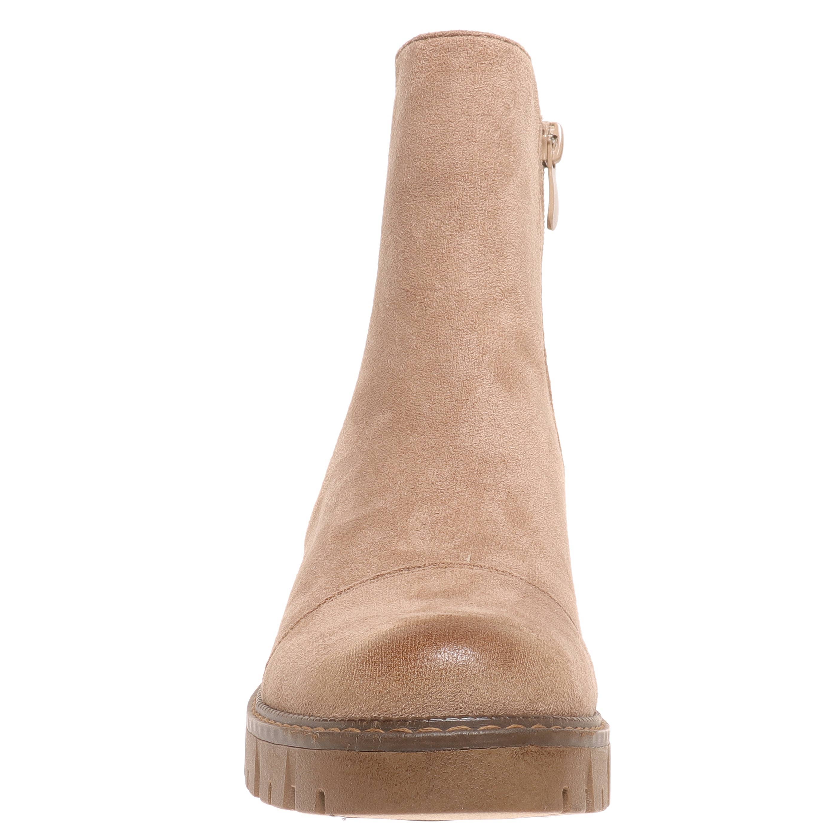 Taupe Suede Ankle Boots