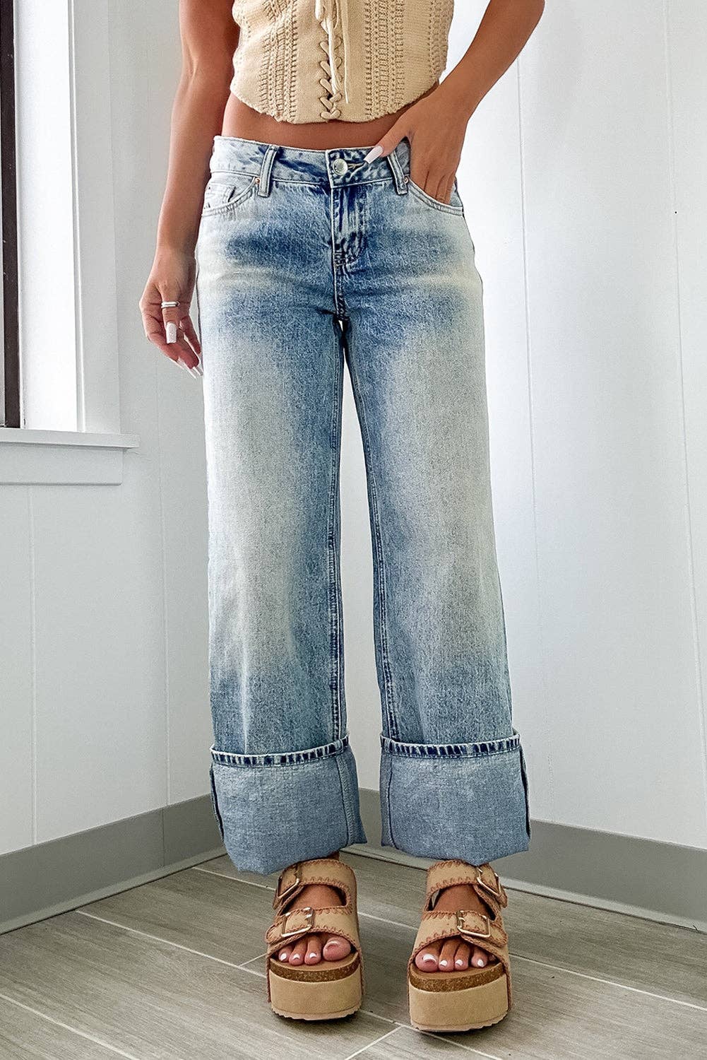 High Rise Medium Wash Jeans