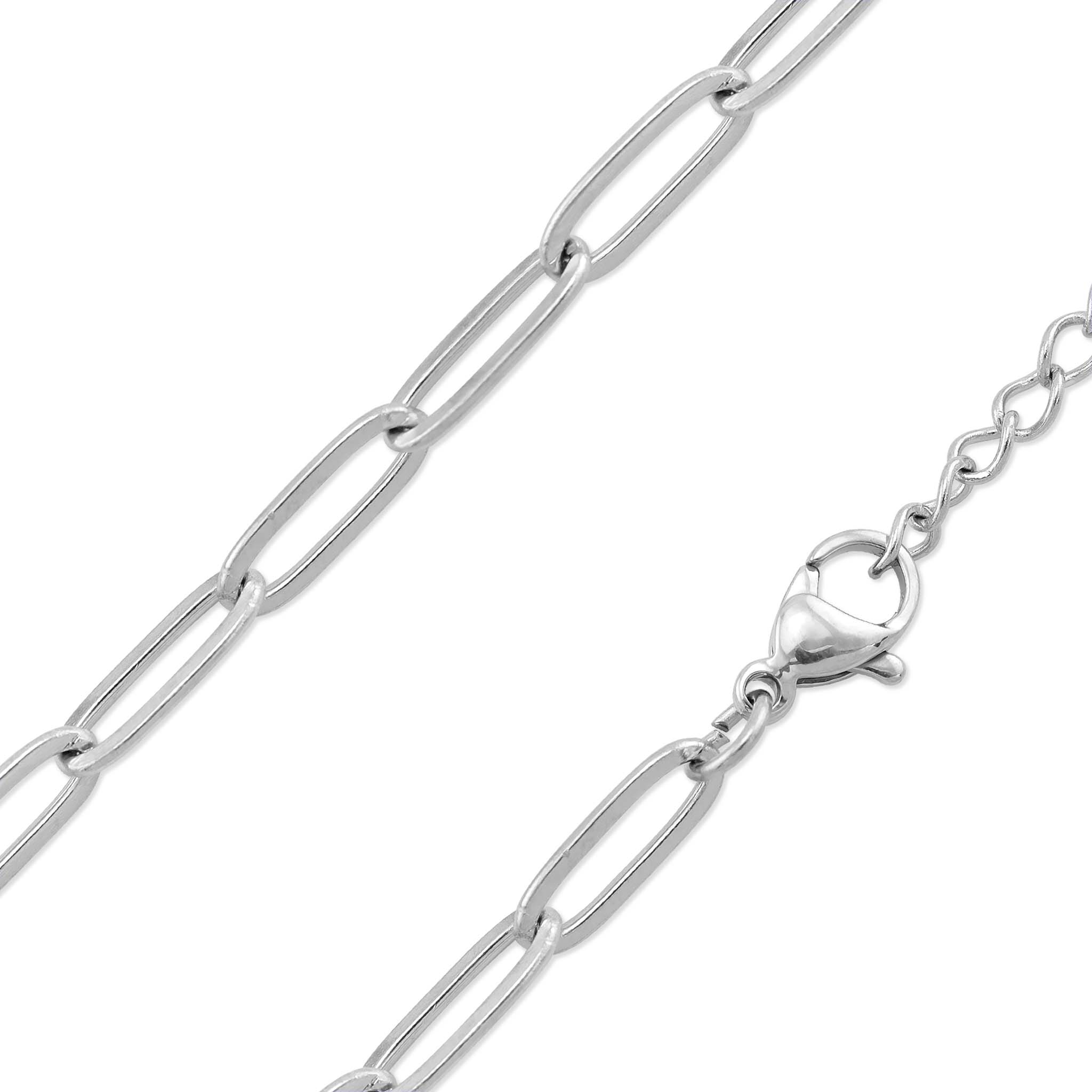 Silver Paperclip Chain Necklace