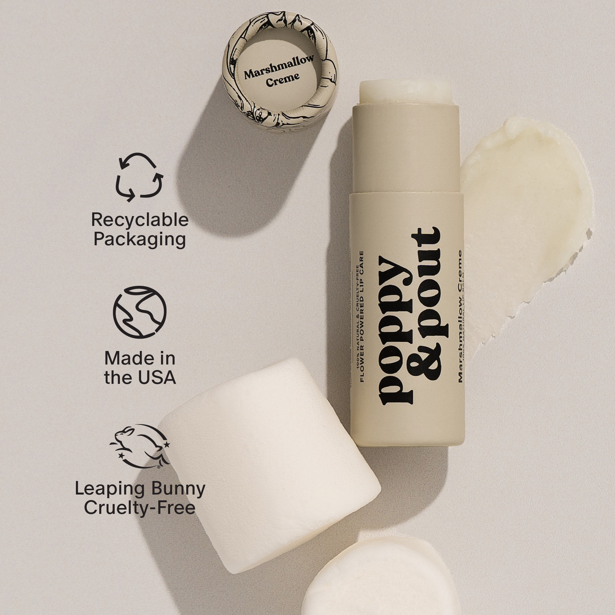 Poppy & Pout Marshmallow Creme Lip Balm