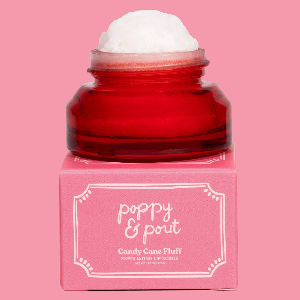 Poppy & Pout Candy Cane Fluff Lip Scrub (Limited Edition)