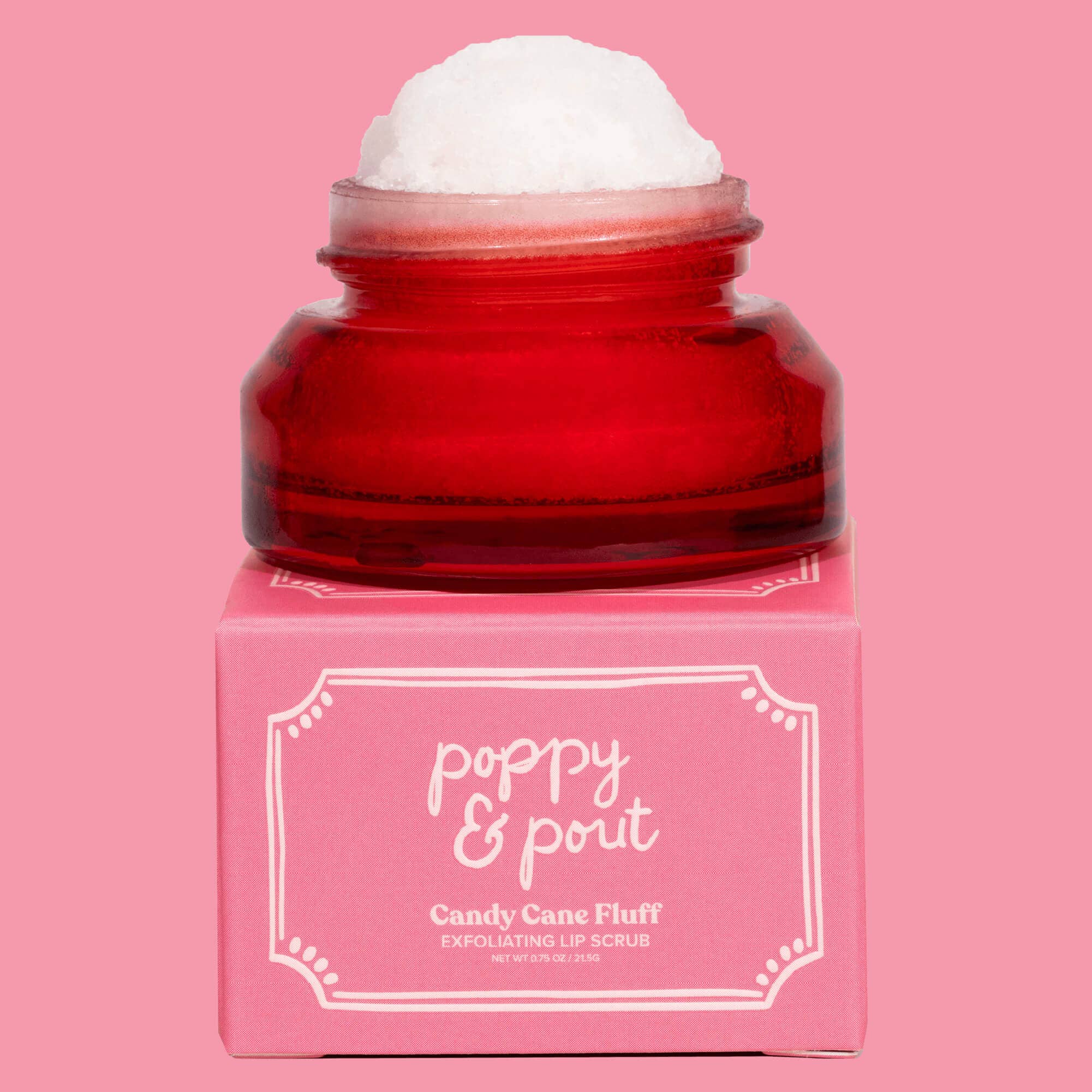Poppy & Pout Candy Cane Fluff Lip Scrub (Limited Edition)