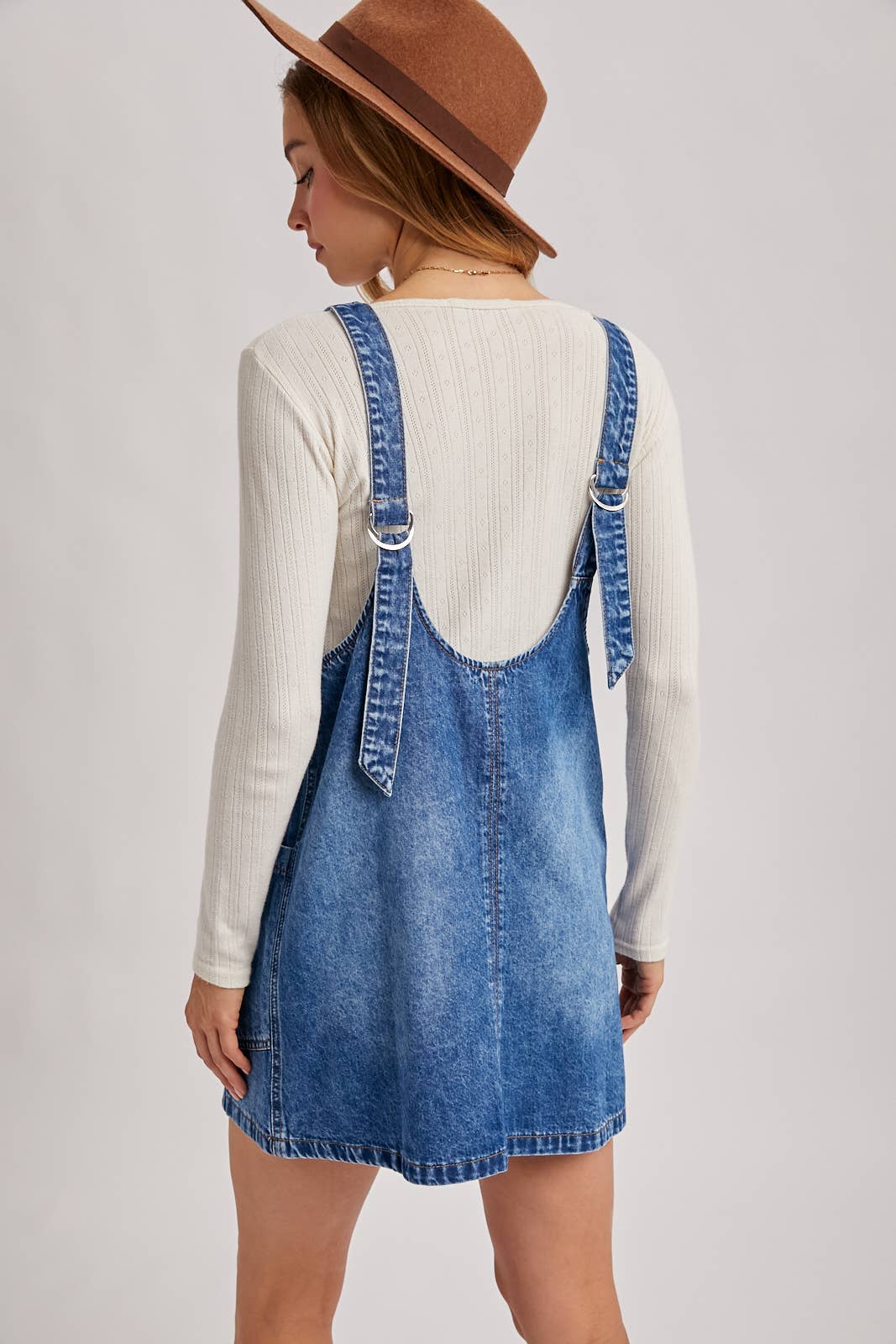Denim Washed Overall Dress