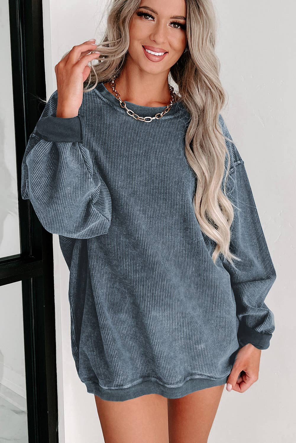 Oversized Ribbed Pullover