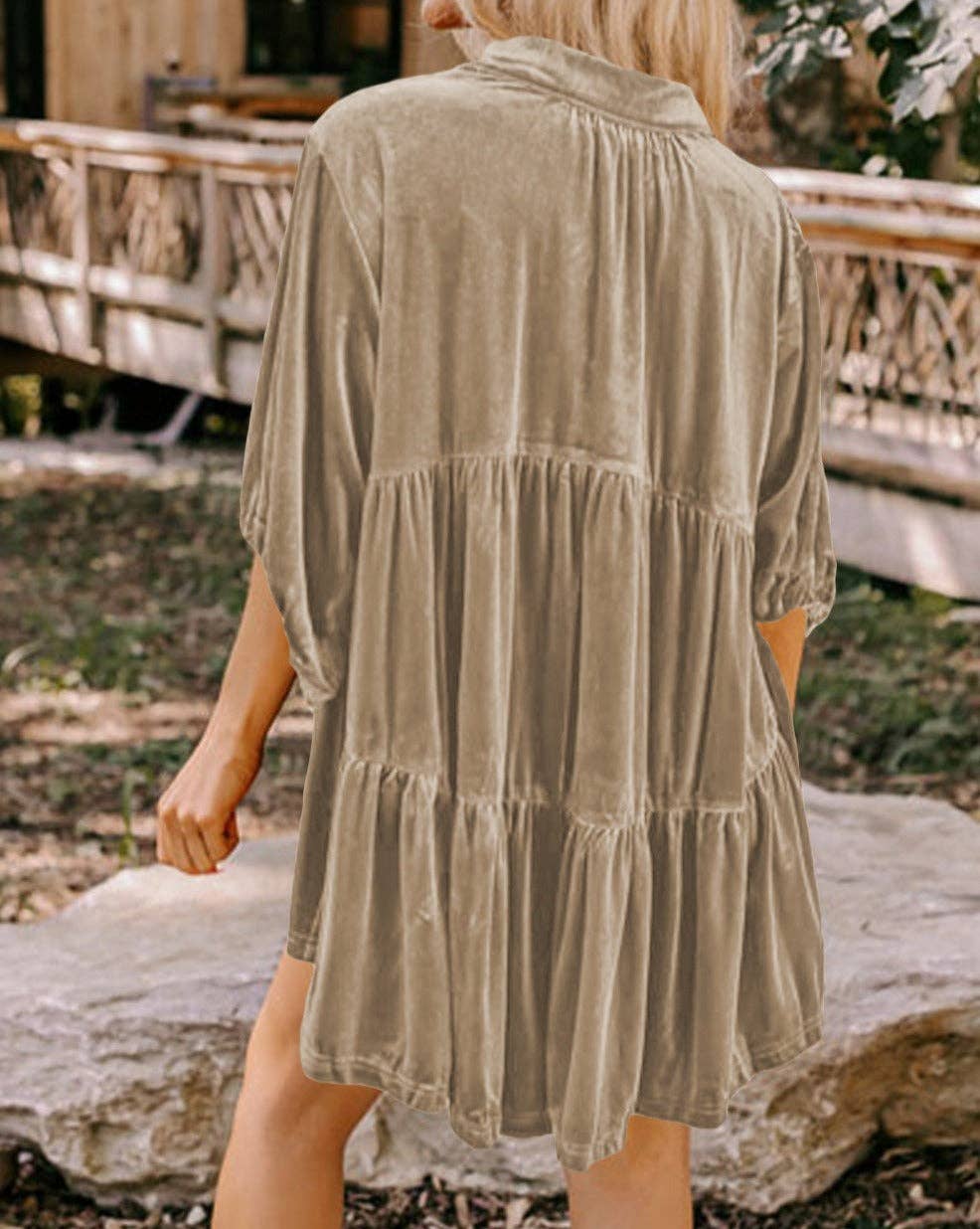 Velvet Babydoll Tunic