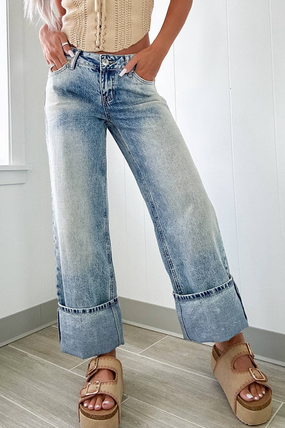 High Rise Medium Wash Jeans