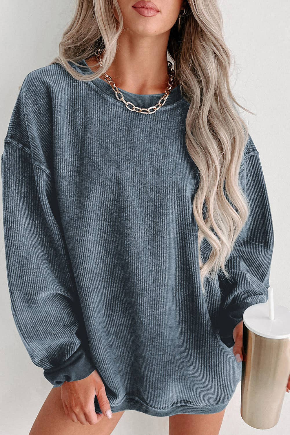 Oversized Ribbed Pullover