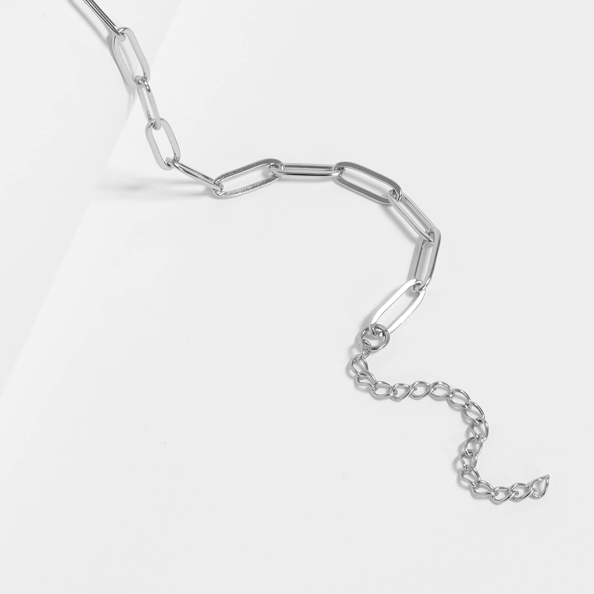 Silver Paperclip Chain Necklace