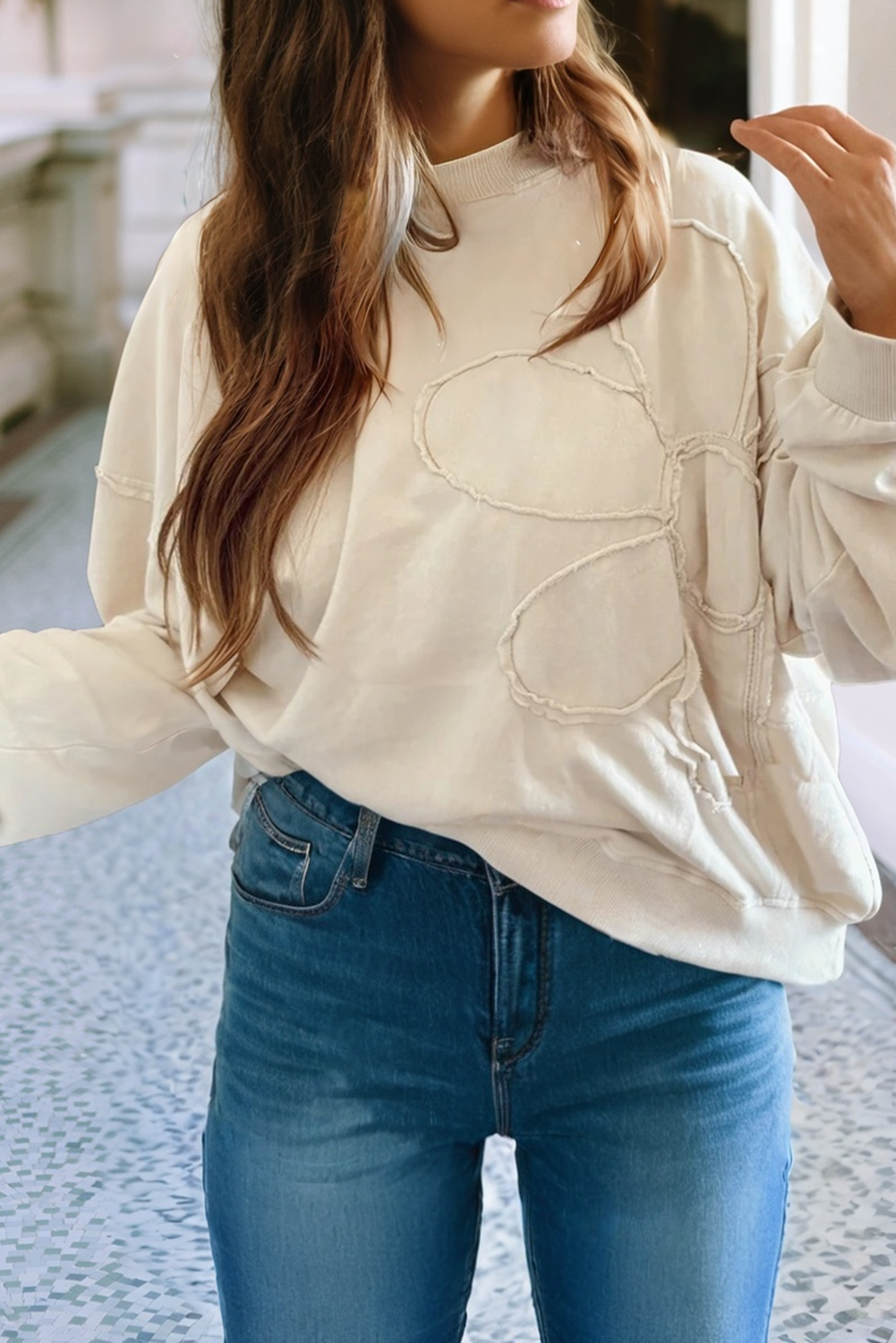 Floral Patch Sweatshirt