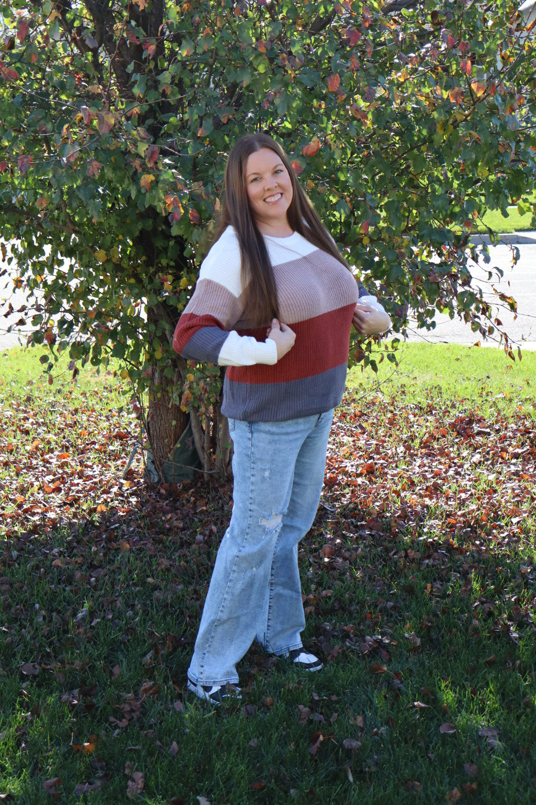 Lainey Knitted O-neck Pullover Sweater