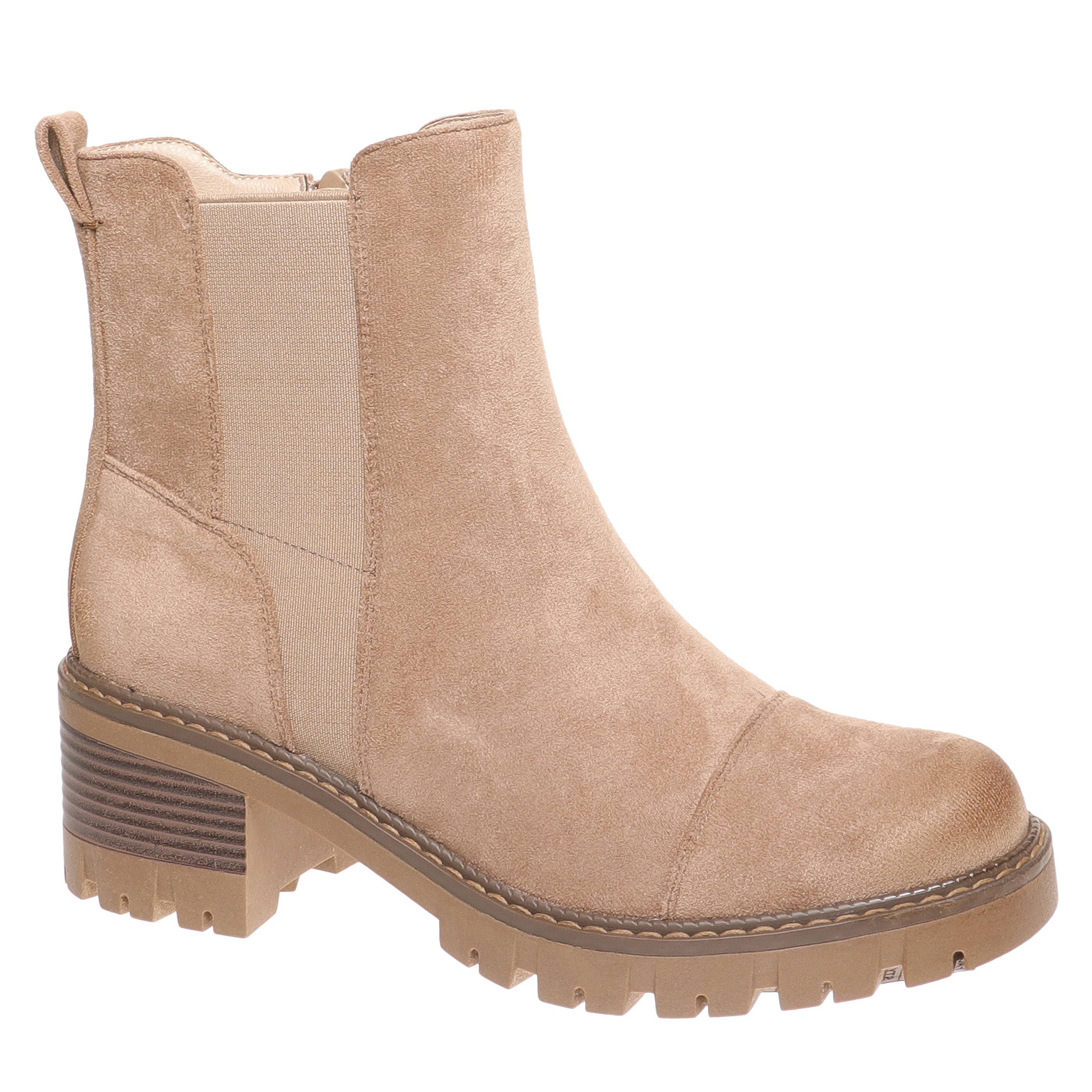 Taupe Suede Ankle Boots