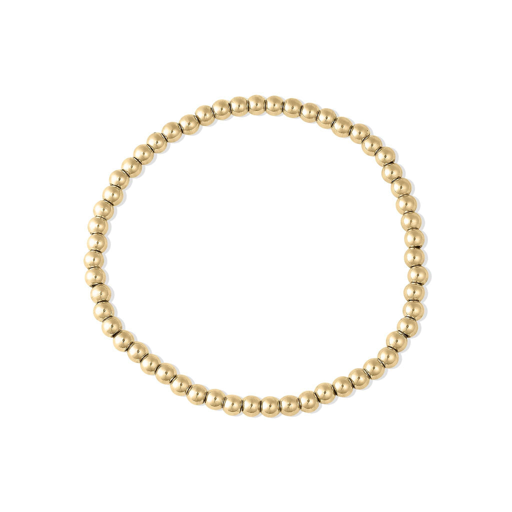 Gold Beaded Stretch Bracelet Stack