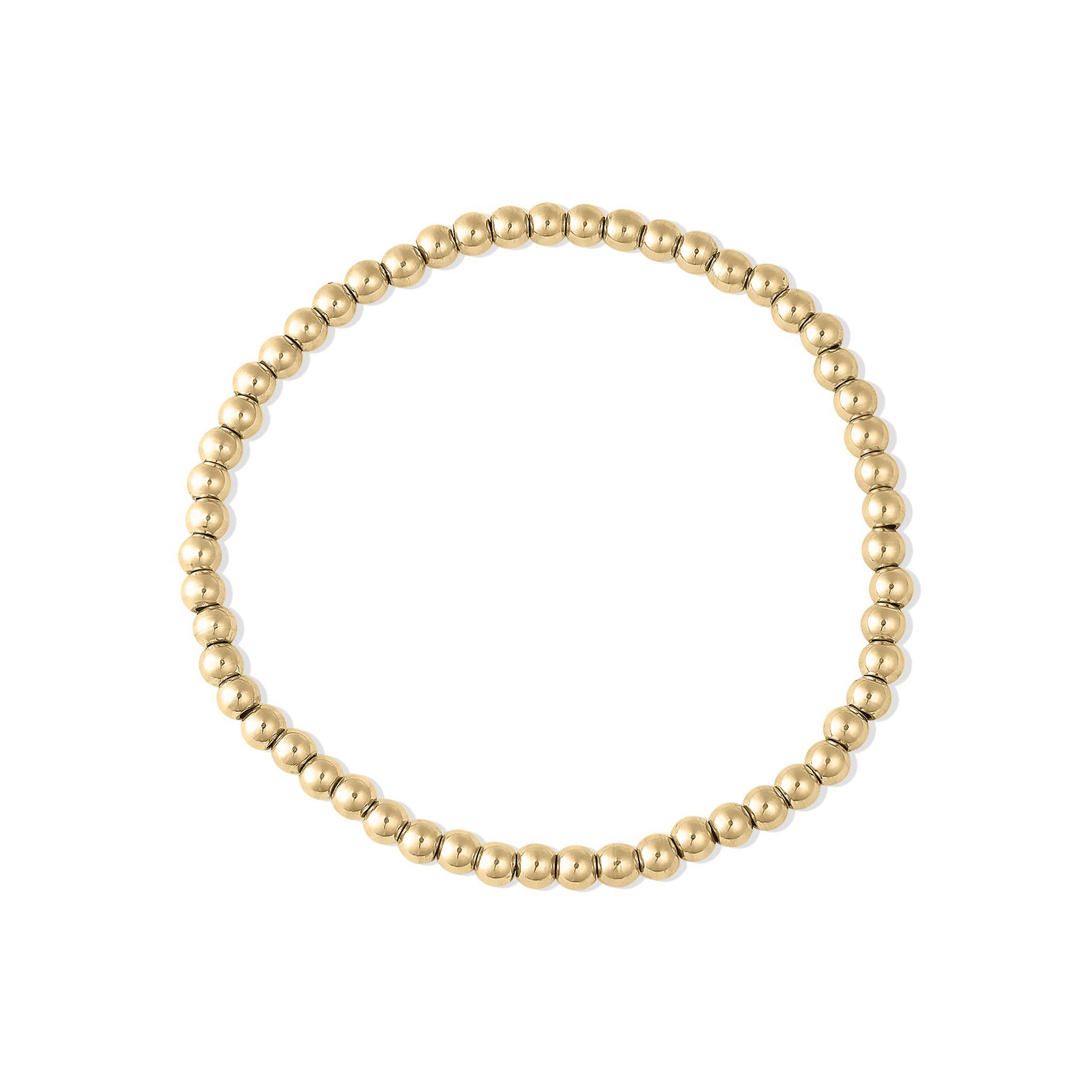 Gold Beaded Stretch Bracelet Stack