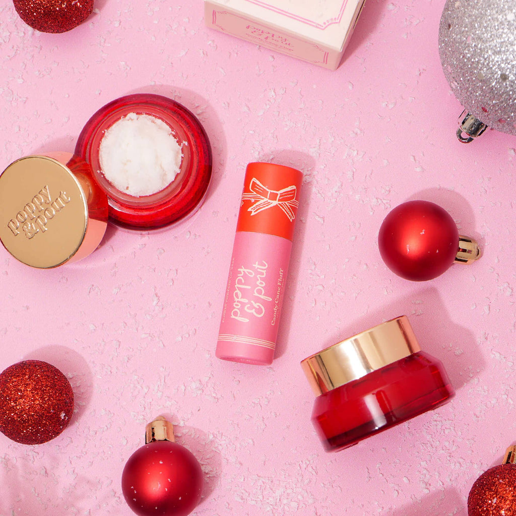 Poppy & Pout Candy Cane Fluff Lip Scrub (Limited Edition)
