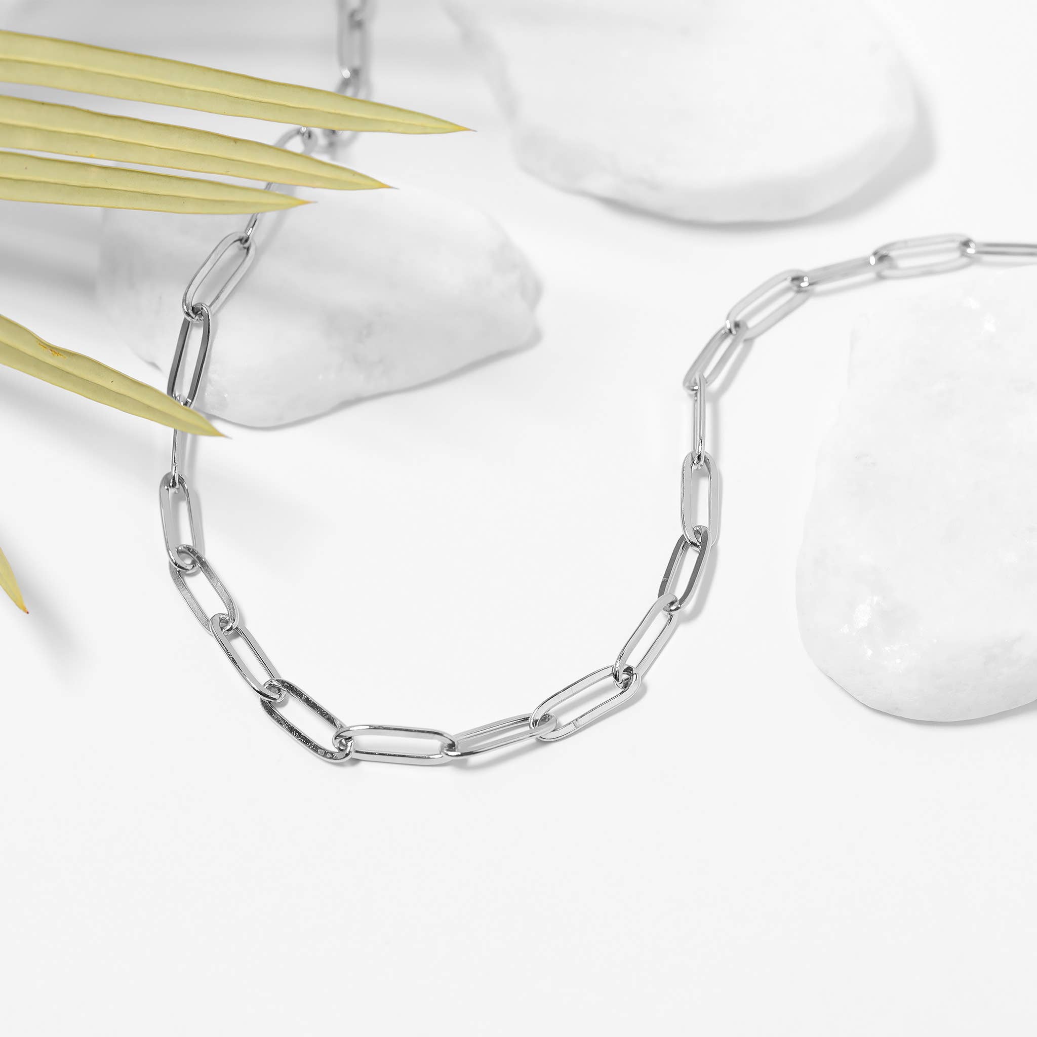 Silver Paperclip Chain Necklace